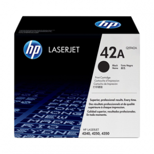 HP 42A BLACK ORIGINAL LASERJET TONER CARTRIDGEHP LJ 4250/4350/4240 BLACK CRTG – Image 1