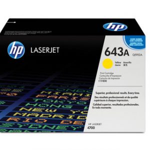 HP 643A YELLOW ORIGINAL LASERJET TONER CARTRIDGEHP CLJ 4700 YELLOW CRTG – Image 1