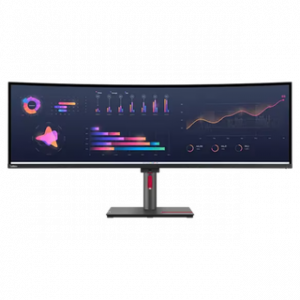 LENOVO MONITEUR THINKVISION P49W-20 49'' 36MOIS 5K DQHD CURVED MONITOR WITH EYESAFE(IPS BLACK
PANEL, – Image 1