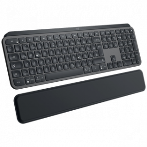 LOGITECH MX KEYS PLUS ADVANCED WIRELESS ILLUMINATED KEYBOARD WITH PALM REST – Image 1