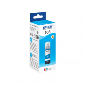 EPSON 108 ECOTANK CYAN INK BOTTLE POUR L8050 – Image 1