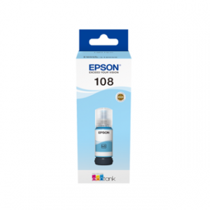 EPSON 108 ECOTANK LIGHT CYAN INK BOTTLE POUR L8050 – Image 1