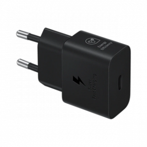 SAMSUNG 25W WALL CHARGER C-TO-C ADAPTER ONLY, NO CABLE BLACK – Image 1