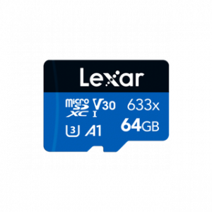 LEXAR CARTE SD MS633X 64GB HIGH-PERFORMANCE 633X MICROSDXC™ UHS-I WITHOUT
ADAPTER,UP TO 100MB 12M – Image 1