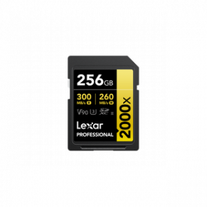 LEXAR CARTE SD SD2000X 256GB PROFESSIONAL 2000X SDHC™ UHS-II CARDS,UP TO 300MB/S
READ 260MB/S WR 12M – Image 1