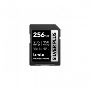 LEXAR CARTE SD SD SILVER PLUS 256GB PROFESSIONAL SILVER PLUS SDXC™ UHS-I
CARDS,UP TO205MB/S READ 12M – Image 1