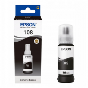 EPSON 108 ECOTANK BLACK INK BOTTLE POUR L8050 – Image 1