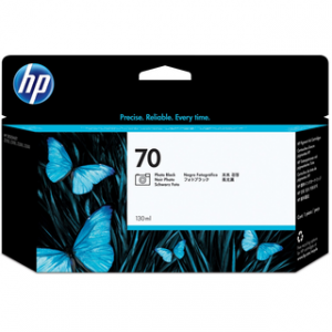 HP 70 130-ML PHOTO BLACK DESIGNJET INK CARTRIDGEHP DESIGNJET
3100/2100/5400/6600/PHOTSM8800/9100 – Image 1