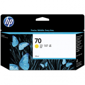 HP 70 130-ML YELLOW DESIGNJET INK CARTRIDGEHP DESIGNJET
3100/2100/5400/6600/PHOTSM8800/9100 – Image 1