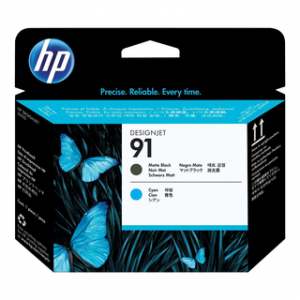 HP 91 MATTE BLACK AND CYAN DESIGNJET PRINTHEADHP DESIGNJET Z6100 – Image 1