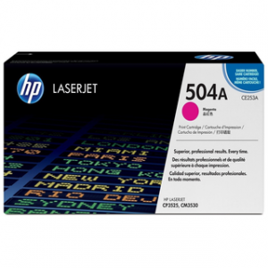 HP 504A MAGENTA ORIGINAL LASERJET TONER CARTRIDGEHP CLJ CP3525/CM3530 MFP
MAGENTA CRTG – Image 1