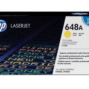 HP 648A YELLOW ORIGINAL LASERJET TONER CARTRIDGEHP CLJ CP4025/4525 YELLOW CRTG – Image 1