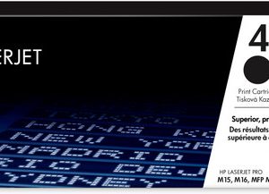 HP 44A BLACK ORIGINAL LASERJET TONER CARTRIDGE1,000 PAGES POUR M15A M15W – Image 1