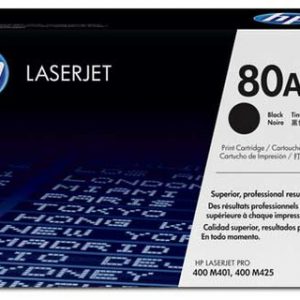 HP 80A BLACK ORIGINAL LASERJET TONER CARTRIDGEHP LJ M401/M425 BLACK CRTG – Image 1