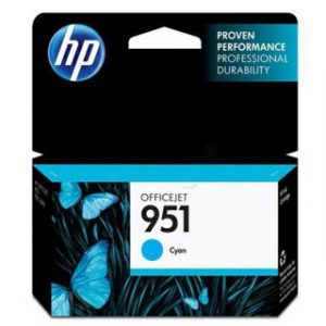 HP 951 CYAN ORIGINAL INK CARTRIDGEHP OFFICEJET PRO
251/276/8100/8600/8610/8616/8620 – Image 1