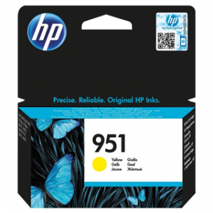 HP 951 YELLOW ORIGINAL INK CARTRIDGEHP OFFICEJET PRO
251/276/8100/8600/8610/8616/8620 – Image 1