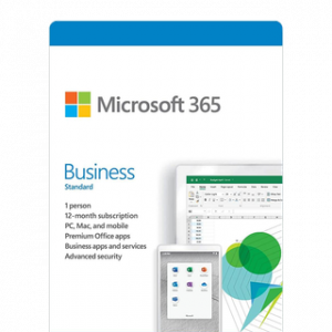 MICROSOFT M365 BUS STANDARD RETAIL FRENCH SUBSCR 1YR AFRICA ONLY MEDIALESS P8 – Image 1