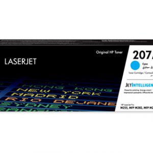HP 207A CYAN ORIGINAL LASERJET TONER CRTG 1250PAGES POUR M255DW, M282NW,M283FDN,M283FDW – Image 1