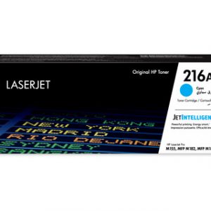 HP 216A CYAN ORIGINAL LASERJET TONER CRTG 850 PAGES POUR M155, MFP M182, MFP M183, MFP M183FW – Image 1
