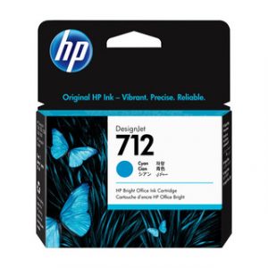 HP 712 29ML CYAN INK CARTRIDGE T630/T230 – Image 1