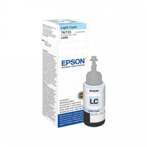 EPSON T6735 LIGHT CYAN INK BOTTLE 70ML POUR L800 – Image 1