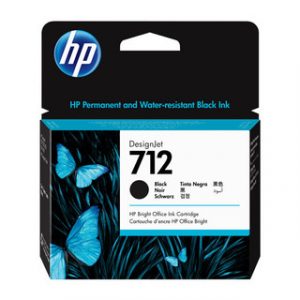 HP 712 80ML BLACK INK CARTRIDGE T630/T230 – Image 1