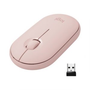 LOGITECH PEBBLE M350 WIRELESS MOUSE - ROSE - EMEA 12M – Image 1