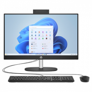 HP AIO 24 ULTRA 5-225UFHD 8GO 512GO SSD W11H ECRAN 23.8'' FHD TOUCH NOIR 12M – Image 1