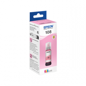 EPSON 108 ECOTANK LIGHT MAGENTA INK BOTTLE POUR L8050 – Image 1