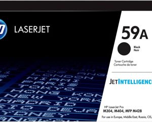 HP 59A BLACK ORIGINAL LASERJET TONER CARTRIDG
EPOUR LA SÉRIE M404 & M428 MFP 3000 PAGES – Image 1