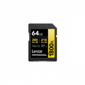 LEXAR CARTE SD SD1800X 64GB PROFESSIONAL 1800X SDXC™ UHS-II CARDS,UP TO 280MB/S
READ 205MB/S WRI 12M – Image 1