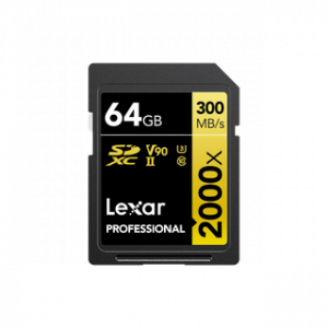 LEXAR CARTE SD SD2000X 64GB PROFESSIONAL 2000X SDHC™ UHS-II CARDS,UP TO 300MB/S
READ 260MB/S WR 12M – Image 1