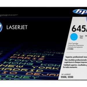 HP 645A CYAN ORIGINAL LASERJET TONER CARTRIDGEHP CLJ 5500 CYAN CRTG – Image 1
