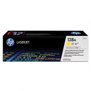 HP 128A YELLOW ORIGINAL LASERJET TONER CARTRIDGEHP CLJ CP1525/CM1415 YELLOW CRTG – Image 1