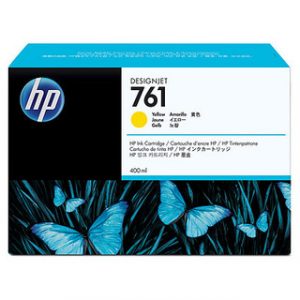 HP 761 400-ML YELLOW DESIGNJET INK CARTRIDGEHP DESIGNJET T7100 – Image 1