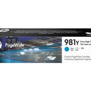 HP 981Y EXTRA HIGH YIELD CYAN PAGE WIDE CARTRIDGEHP PAGEWIDE 556/586 – Image 1