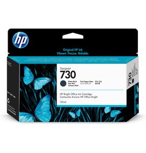 HP 730 130-ML MATTE BLACK DESIGNJET INK CARTRIDGE – Image 1