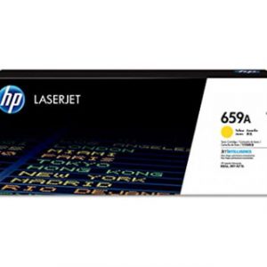 HP 659A YELLOW ORIGINAL LASERJET TONER CARTRIDGE 13000 PAGES POUR M856 SÉRIE &
M776 SÉRIES – Image 1