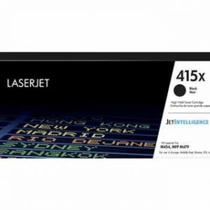 HP 415X HIGH YIELD BLACK ORIGINAL LASERJET TONER
CARTRIDGE POUR LA SÉRIE M454 & M479 MFP 7500 PAGES – Image 1