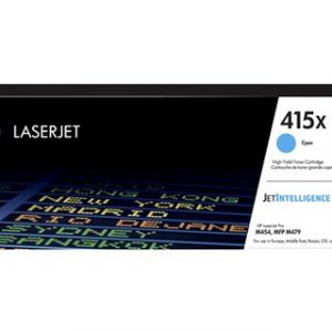 HP 415X HIGH YIELD CYAN ORIGINAL LASERJET TONER
CARTRIDGE POUR LA SÉRIE M454 & M479 MFP 6000 PAGES – Image 1