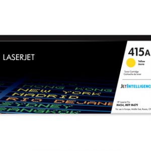 HP 415A YELLOW ORIGINAL LASERJET TONER CARTRIDGE
POUR LA SÉRIE M454 & M479 MFP 2100 PAGES – Image 1