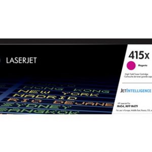 HP 415X HIGH YIELD MAGENTA ORIGINAL LASERJET TONER
CARTRIDGE POUR LA SÉRIE M454 & M479 MFP 6000PAGES – Image 1