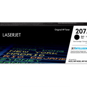 HP 207A BLACK ORIGINAL LASERJET TONER CRTG 1350PAGES POUR M282NW, M283CDW, M283FDN, M283FDW – Image 1