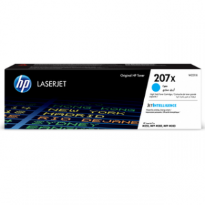 HP 207X CYAN ORIGINAL LASERJET TONER CRTG 2450PAGES POUR M255DW, M282NW, M283FDN, M283FDW – Image 1