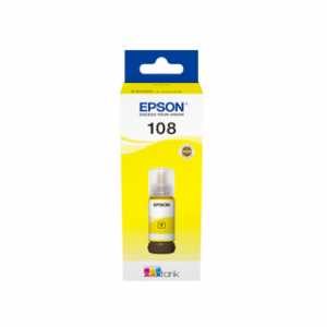 EPSON 108 ECOTANK YELLOW INK BOTTLE POUR L8050 – Image 1