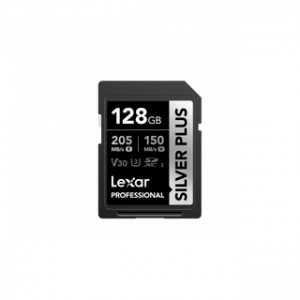 LEXAR CARTE SD SD SILVER PLUS 128GB PROFESSIONAL SILVER PLUS SDXC™ UHS-I
CARDS,UP TO 205MB/S RE 12M – Image 1