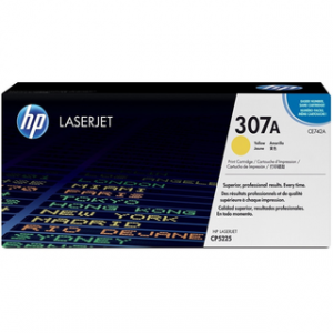 HP 307A YELLOW ORIGINAL LASERJET TONER CARTRIDGEHP CLJ CP5225 YELLOW CRTG – Image 1