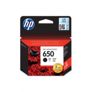 HP 650 BLACK ORIGINAL INK ADVANTAGE CARTRIDGEDESKJET
1015/1515/1516/25XX/2645/3516/3545/4515 – Image 1