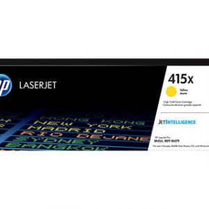 HP 415X HIGH YIELD YELLOW ORIGINAL LASERJET TONER
CARTRIDGE POUR LA SÉRIE M454 & M479 MFP 6000 PAGES – Image 1