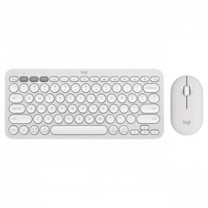 LOGITECH PEBBLE 2 COMBO - TONAL WHITE - FRA - 2.4GHZ/BT - N/A - CENTRAL-419 - UNIVERSAL 12M – Image 1